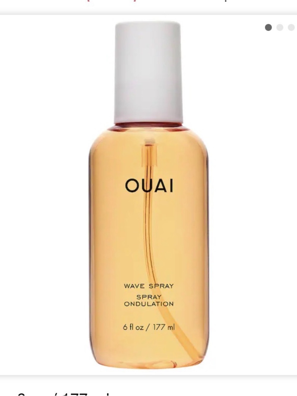 OUAI Wave Spray in Amber Bottle with White Cap